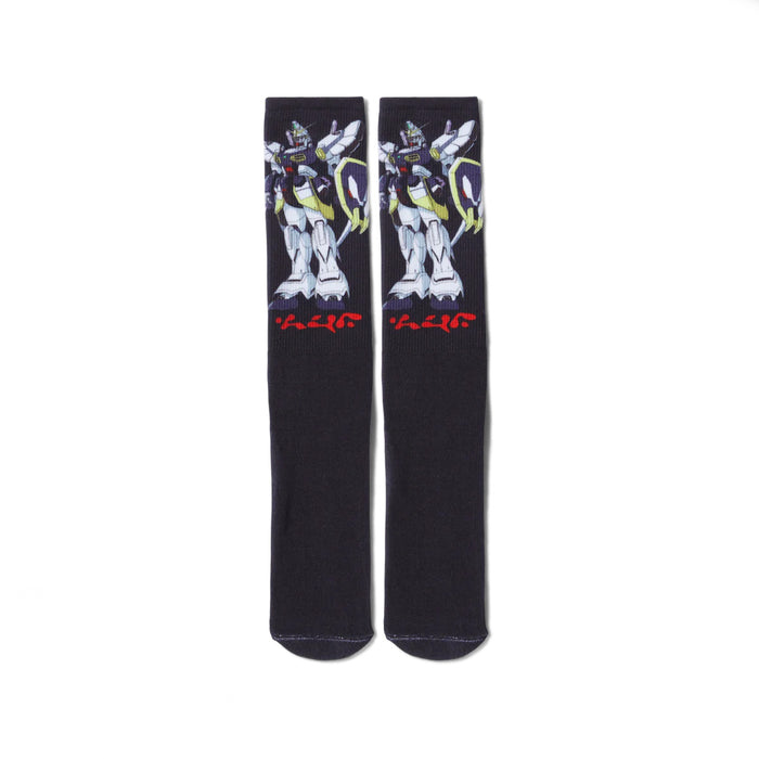 HUF x Gundam Sandrock Crew Socks - Black | Underground Skate Shop 