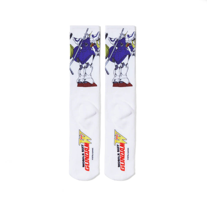 HUF x Gundam Shenlong Crew Socks - White | Underground Skate Shop 