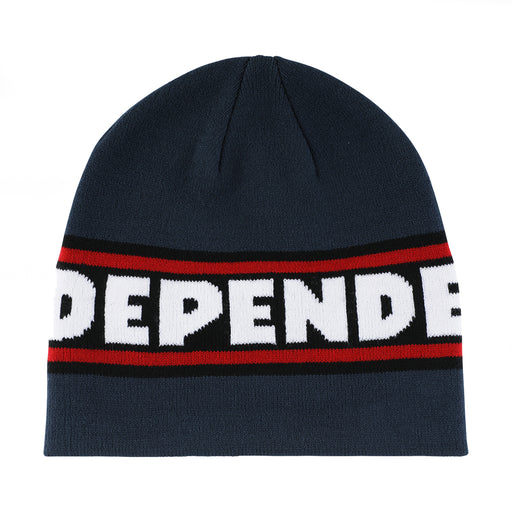 Independent Bar Logo Beanie - Navy Front
