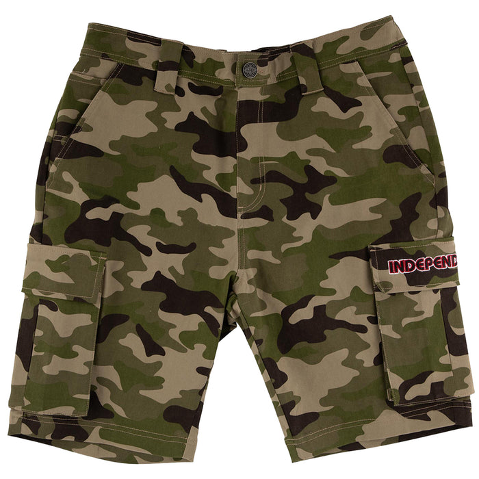 Independent Groundwork Cargo Shorts - Camo Front