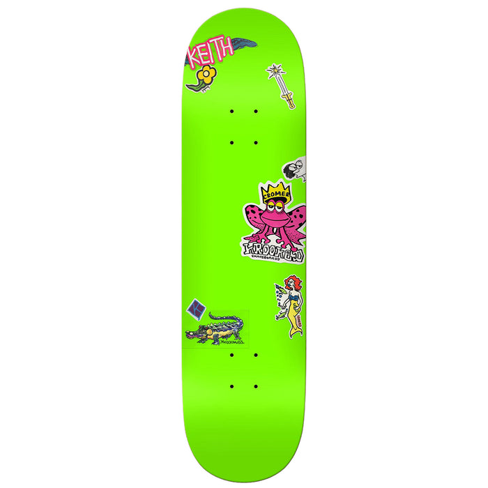 Krooked Deck - Brad Cromer Neon Sticker 8.25"
