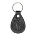 Last Resort Leather Drop Tab Key Chain - Black