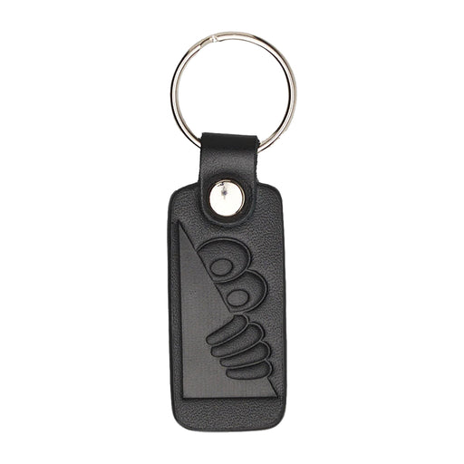Last Resort Leather Heel Tab Key Chain - Black