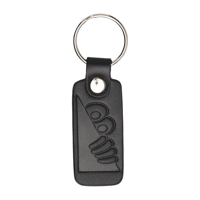 Last Resort Leather Heel Tab Key Chain - Black