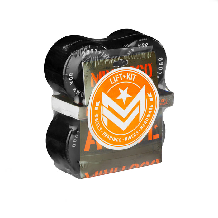 Mini Logo A.W.O.L. Lift Kit 80a - Black 55mm | Underground Skate Shop