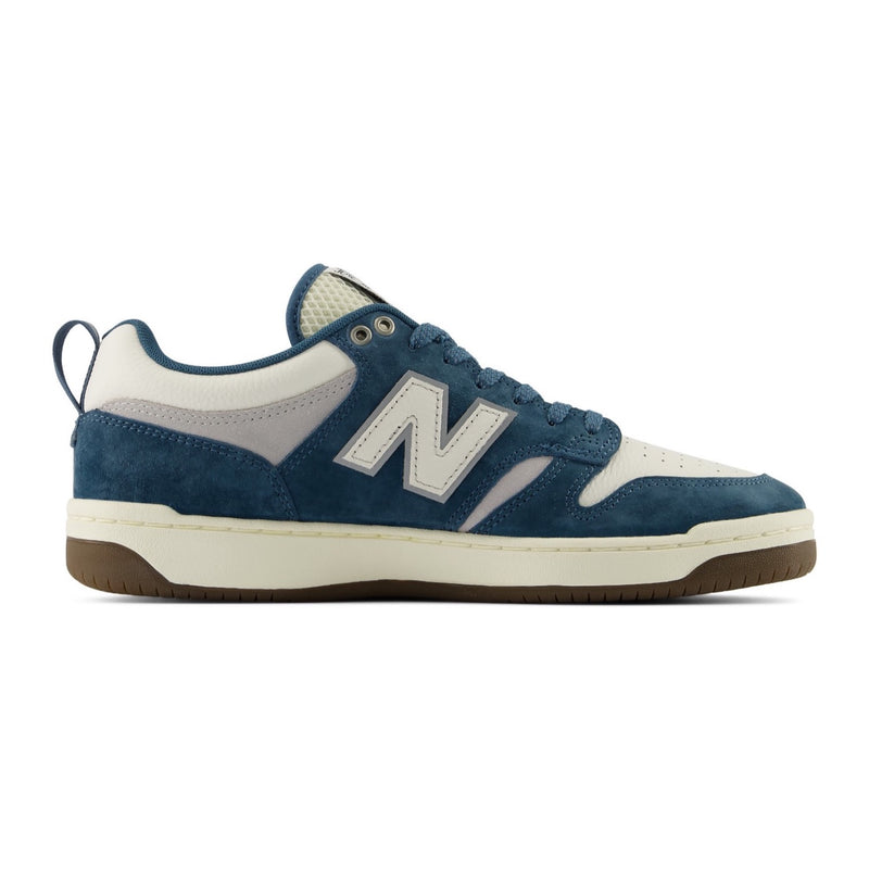 New Balance Numeric 480 Focus Skateshop in Blue/White, alternate right side view