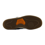 New Balance Numeric 480 Focus Skateshop in Blue/White, gum outsole with orange accent