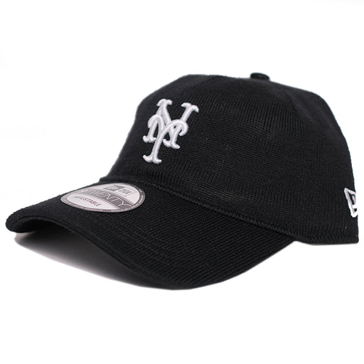 New Era NY Mets Merino Wool 9Twenty Strap Back - Black 1/4
