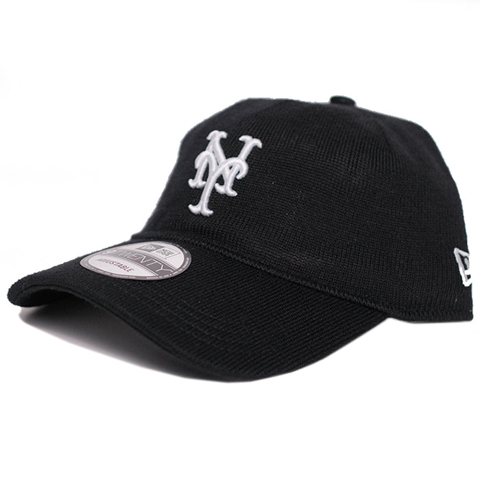 New Era NY Mets Merino Wool 9Twenty Strap Back - Black 1/4