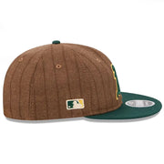 New Era Oakland A's Wool Pinstripe 9Fifty Strap Back - Brown/Green Right
