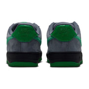 Nike SB Air Force 1 "Nocturnal" rear view with green heel tabs