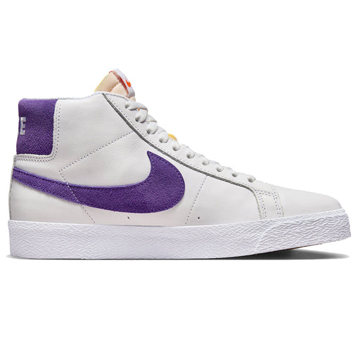 Nike SB Blazer Mid Orange Label ISO - White Leather/Court Purple DZ4949-100 | Underground Skate Shop