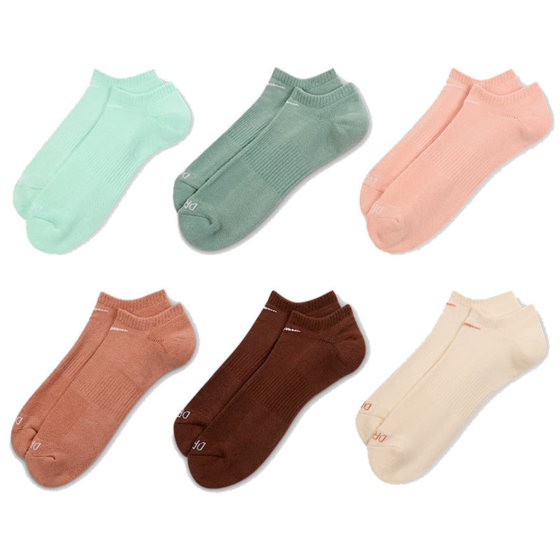 Nike SB Everyday 6-Pack No Show Sock - Earth Tones