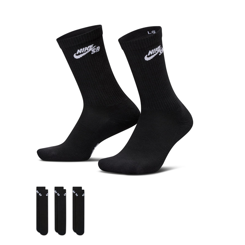 Nike SB Everyday Elevated 6-Pack Socks - Black | Underground Skateshop