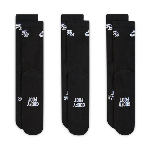 Nike SB Everyday Elevated 6-Pack Socks - Black | Underground Skateshop