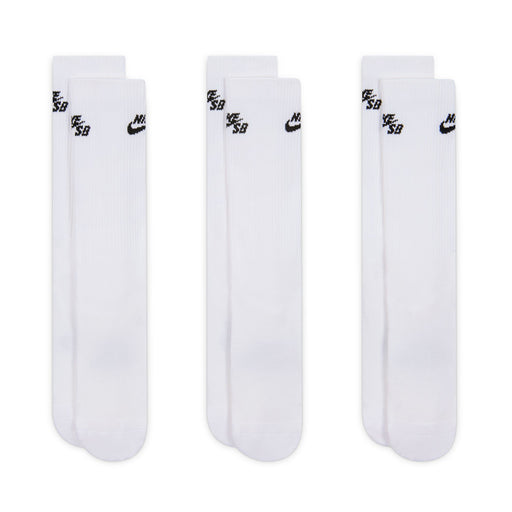 Nike SB Everyday Elevated 3-Pack Socks - White | Underground Skateshop