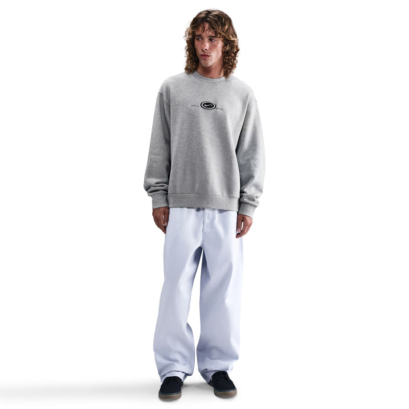 Nike SB Koston Fleece Crew Neck - Heather Grey Front
