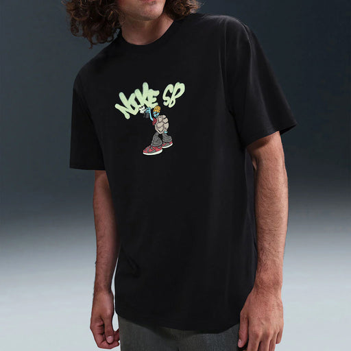 Nike SB M90 Spray Turtle T-Shirt - Black Front Model