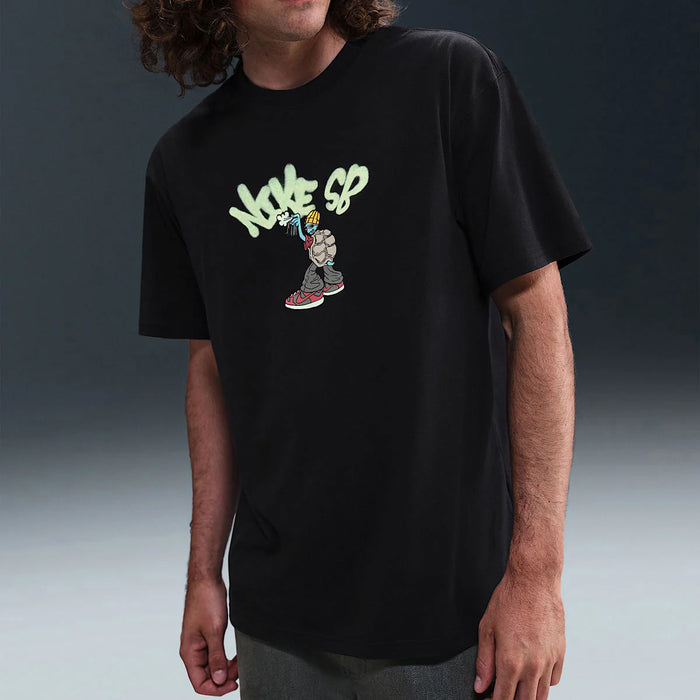 Nike SB M90 Spray Turtle T-Shirt - Black Front Model