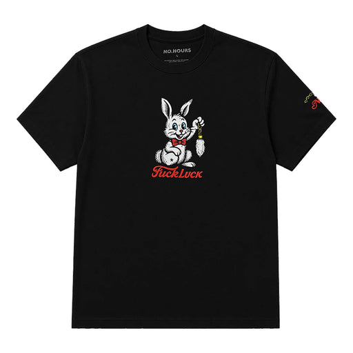 No Hours Lucky T-Shirt - Black Front