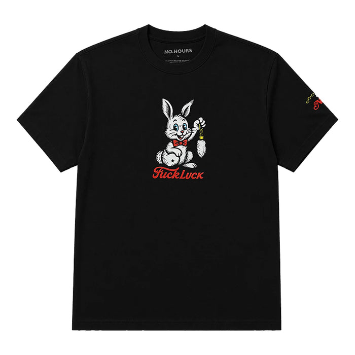 No Hours Lucky T-Shirt - Black Front