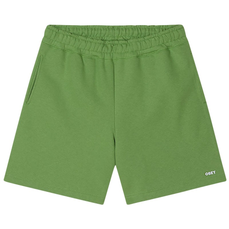 Obey Established Works Sweat Shorts - Piquant Green Front