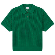 Obey Kody Woven Polo Shirt - Green Front