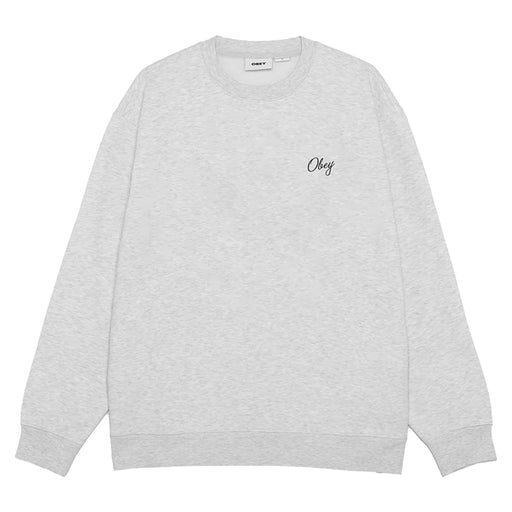 Obey Paper Rose Crewneck - Heather Front