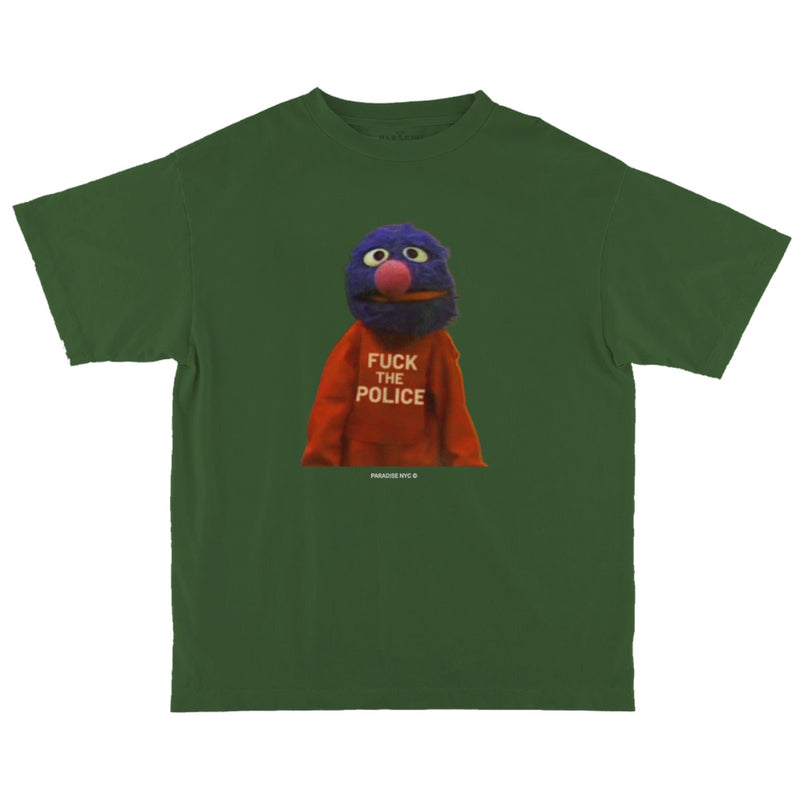 Paradise NYC Fuck the Police T-Shirt - Dark Green