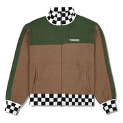 Pleasures Automation Knitted Track Jacket - Brown Front