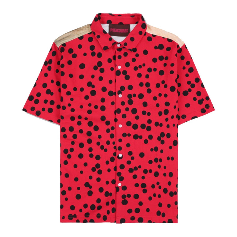 Pleasures Bug Eye Button Down - Red Front
