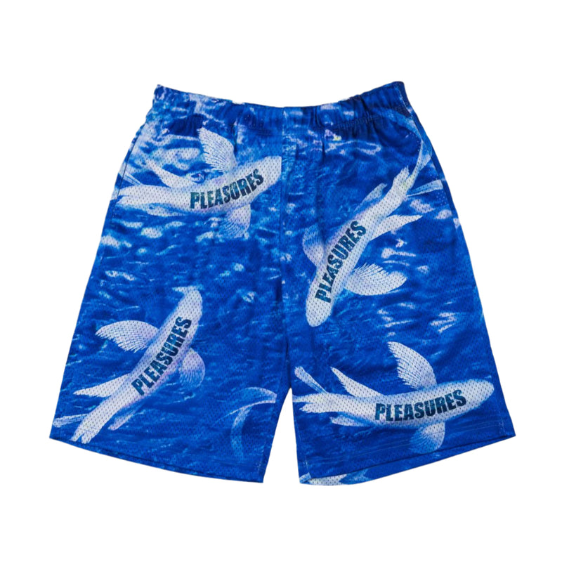 Pleasures Koi Mesh Shorts - Blue | Underground Skate Shop