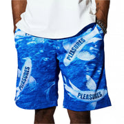 Pleasures Koi Mesh Shorts - Blue | Underground Skate Shop