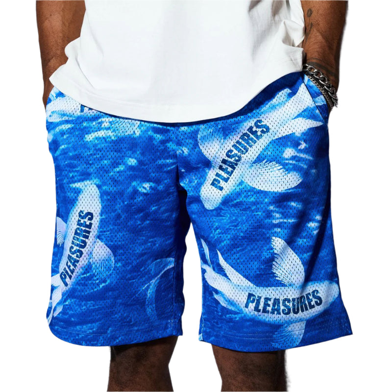 Pleasures Koi Mesh Shorts - Blue | Underground Skate Shop