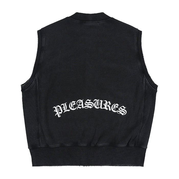 Pleasures Neural Zip Vest - Faded Black Back