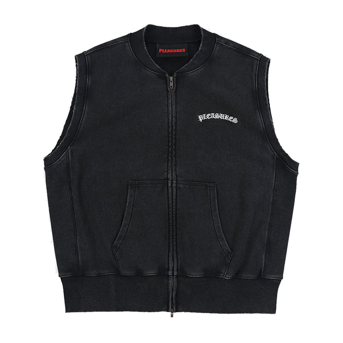 Pleasures Neural Zip Vest - Faded Black Front
