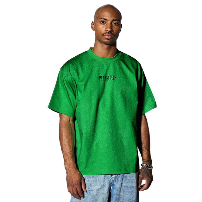 Pleasures Onyx Glitter T-Shirt - Green | Underground Skate Shop