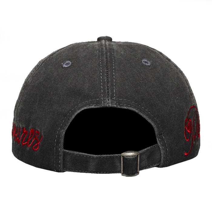 Pleasures Scrawl Polo 6 Panel - Washed Black Back