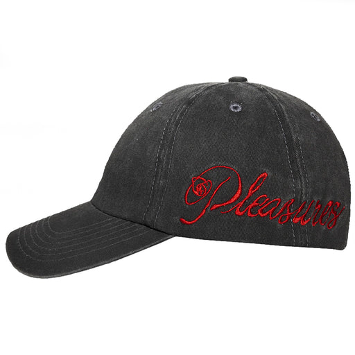 Pleasures Scrawl Polo 6 Panel - Washed Black Left