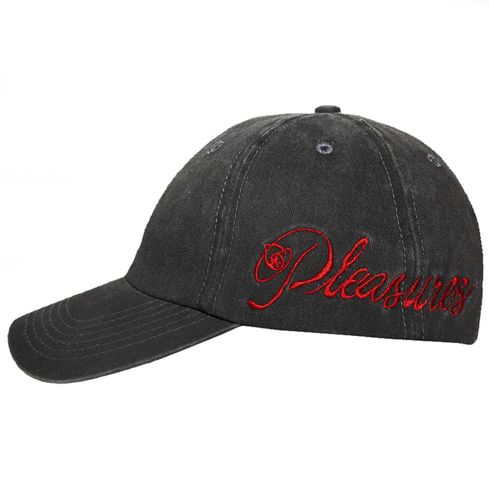 Pleasures Scrawl Polo 6 Panel - Washed Black Left