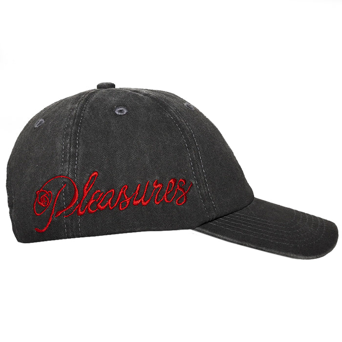 Pleasures Scrawl Polo 6 Panel - Washed Black Right
