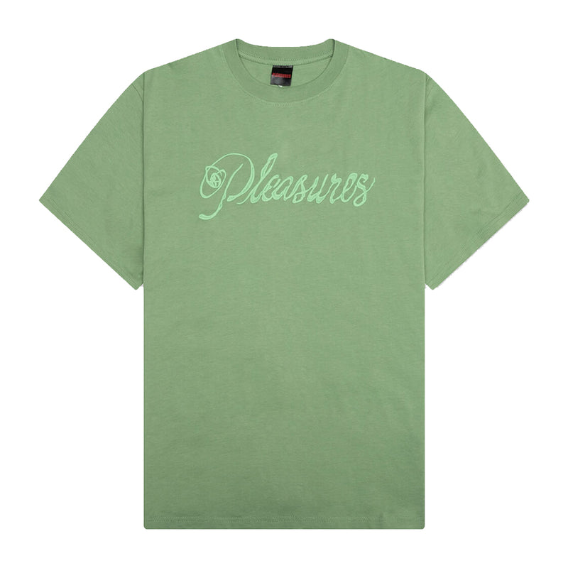 Pleasures Scrawl T-Shirt - Matcha Green Front