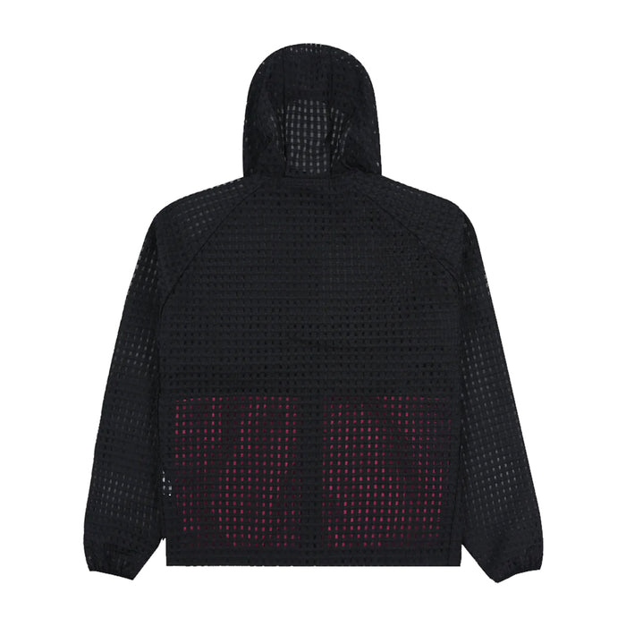 Pleasures System Plaid Hooded Jacket - Black Back