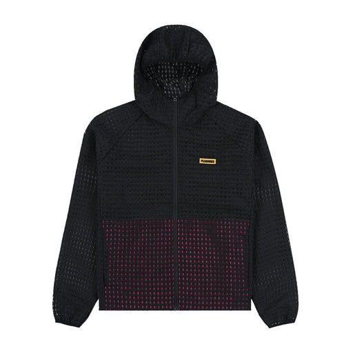 Pleasures System Plaid Hooded Jacket - Black Front