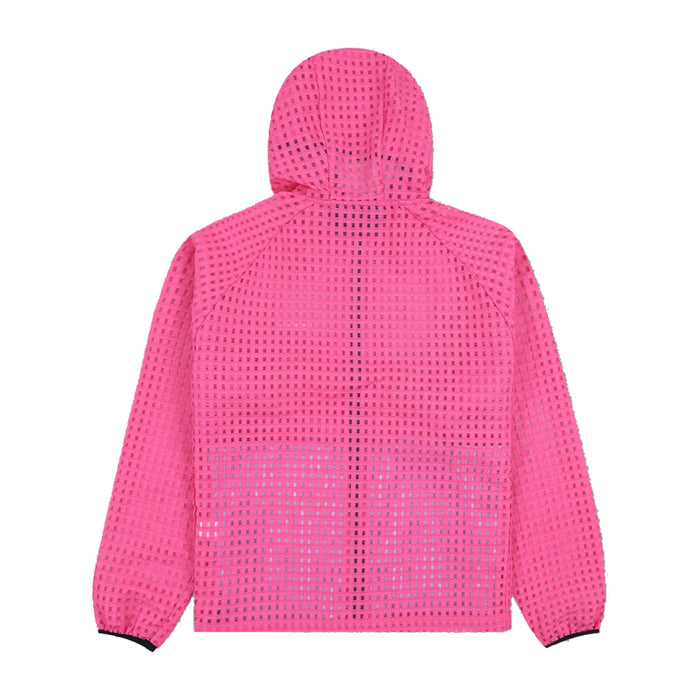 Pleasures System Plaid Hooded Jacket - Pink Back