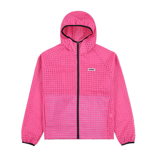 Pleasures System Plaid Hooded Jacket - Pink Front
