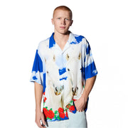 Pleasures White Horse Button Up - Blue | Underground Skate Shop