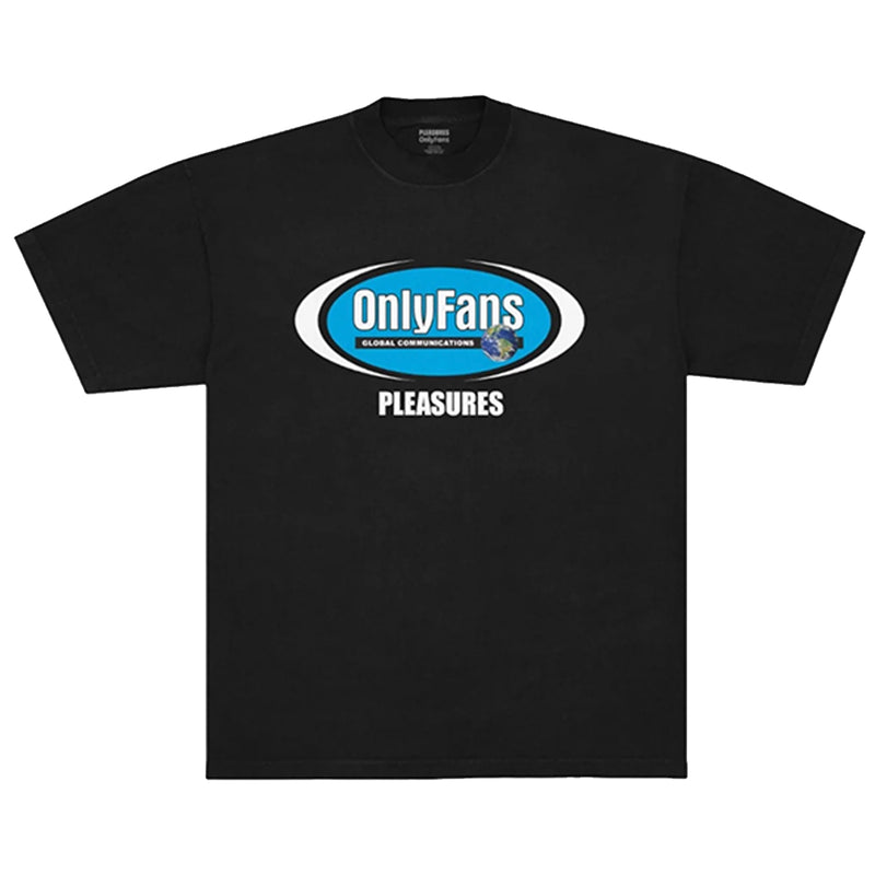 Pleasures X Only Fans Communication T-Shirt - Black Front