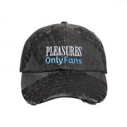 Pleasures X Only Fans Lockup 6 Panel - Washed Black Front