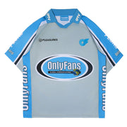 Pleasures X Only Fans OFTV Jersey - Blue Front